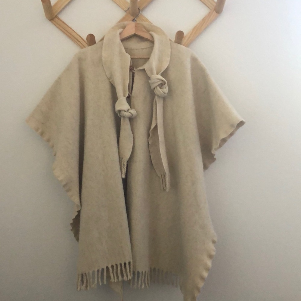 Vintage fringe poncho